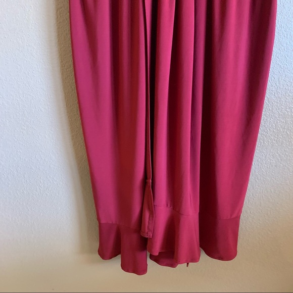 ASOS Curve Wrap Front Midi Dress With Frill Detail Size 20 - Picture 4 of 10